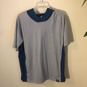 Adidas Climalite Hoodie Short Sleeve Blue Sz Large